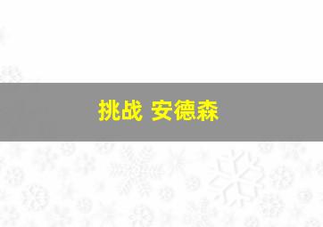 挑战 安德森